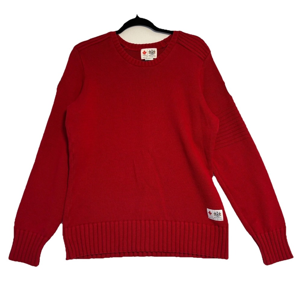 Hudson's Bay Team Canada Red Knit Sweater Women's 2XL Made in‎ Canada Olympics